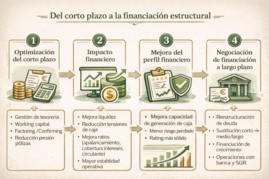 Financiacion Estructural Corto largo Plazo circulante tesoreria inversion crecimiento perfil rating credito